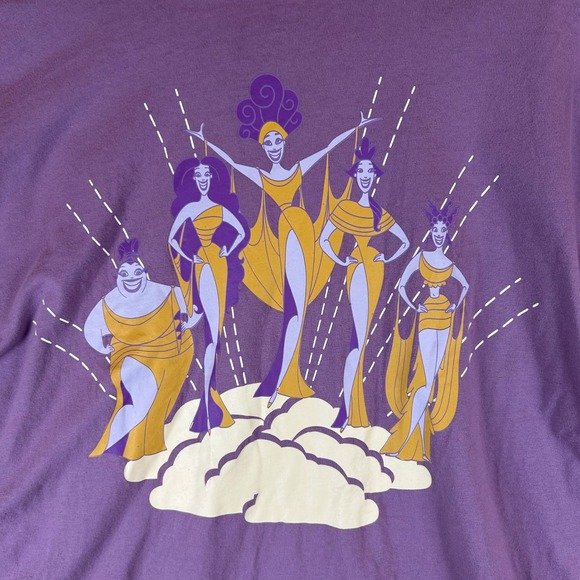 Disney Our Universe The Muses Long Sleeve Purple Graphic Tee Women's - Picture 9 of 10